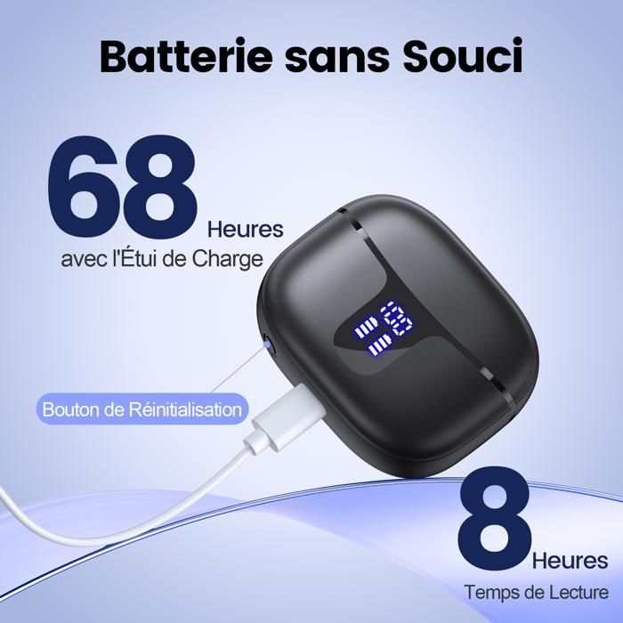 DJOIN Wireless Bluetooth Earbuds, Bluetooth 5.3 Touch Control, Noise Reduction, 68H Battery Life, IPX7 Waterproof