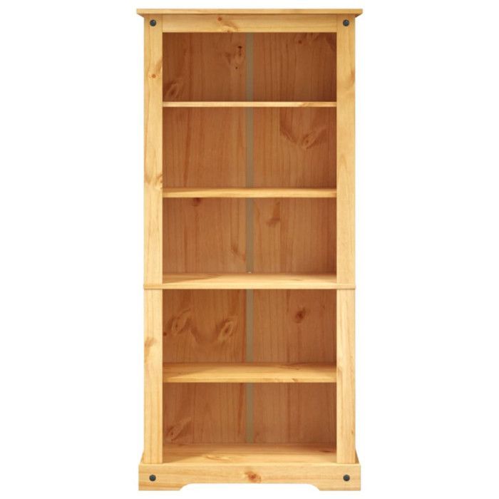 vidaXL Estantería de pino de 5 niveles, librería, unidad de almacenamiento para oficina, sala de estar, interior del hogar 243744
