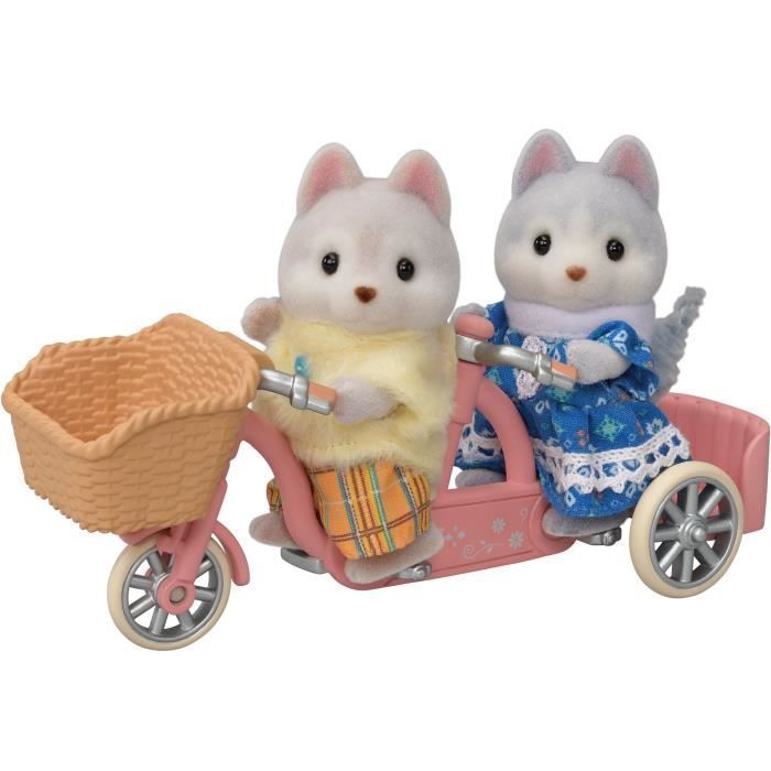 Figurine in miniatura - Sylvanian Families - 5637 - I fratelli e le sorelle Husky e il loro tandem