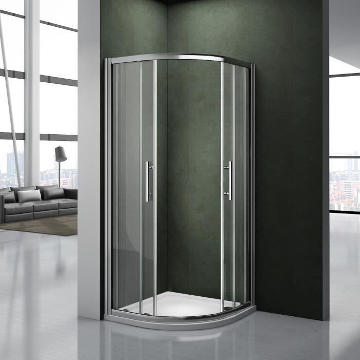 Quarter-circle shower enclosure - NANO coating - 90x90x195cm - Anti-limescale glass