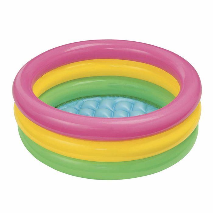 Intex Piscine gonflable bébé 3 anneaux multicolores 58924
