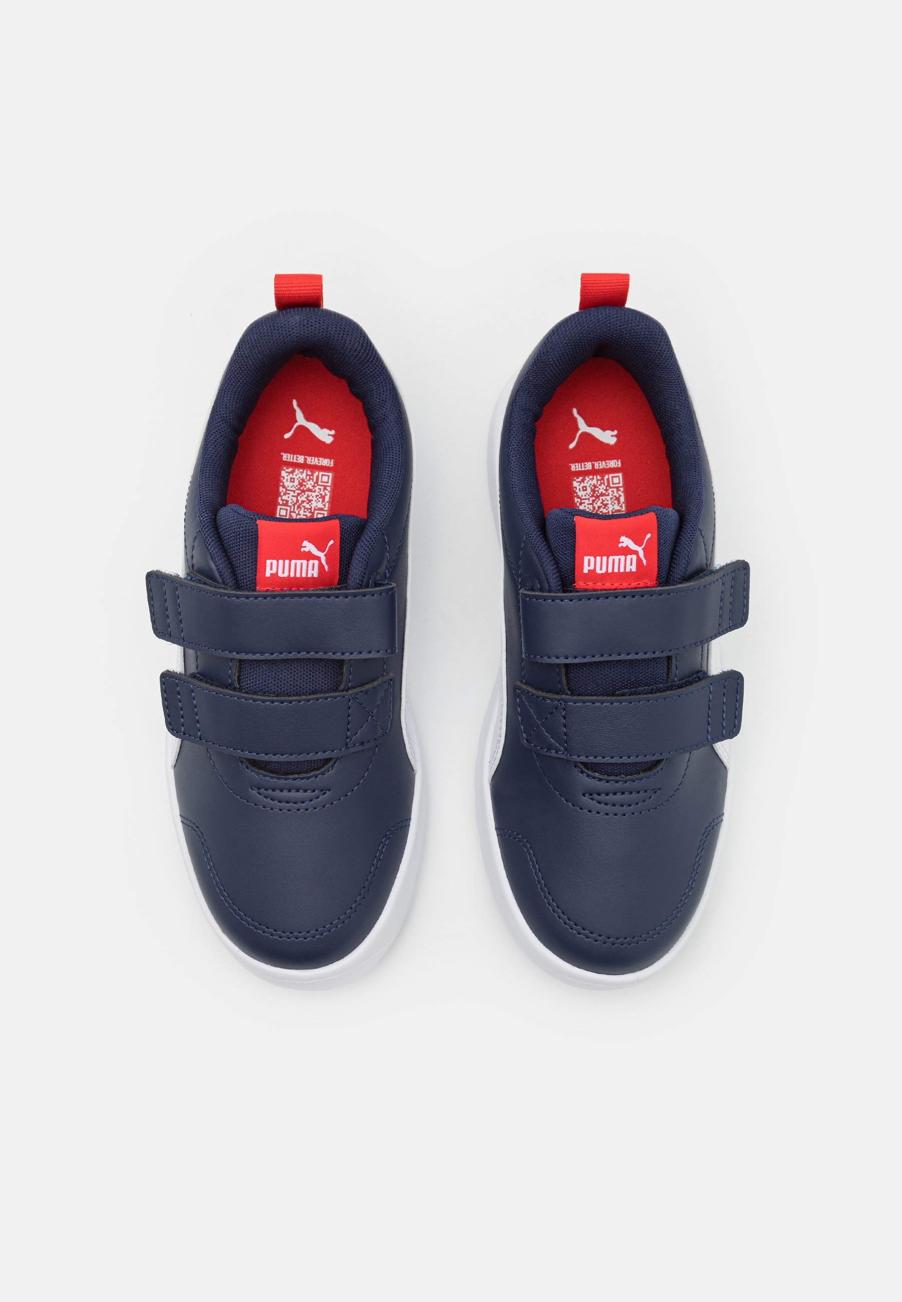 Puma COURTFLEX V3 UNISEX - Løpesko for landeveiskjørt - marineblå/hvit/rød