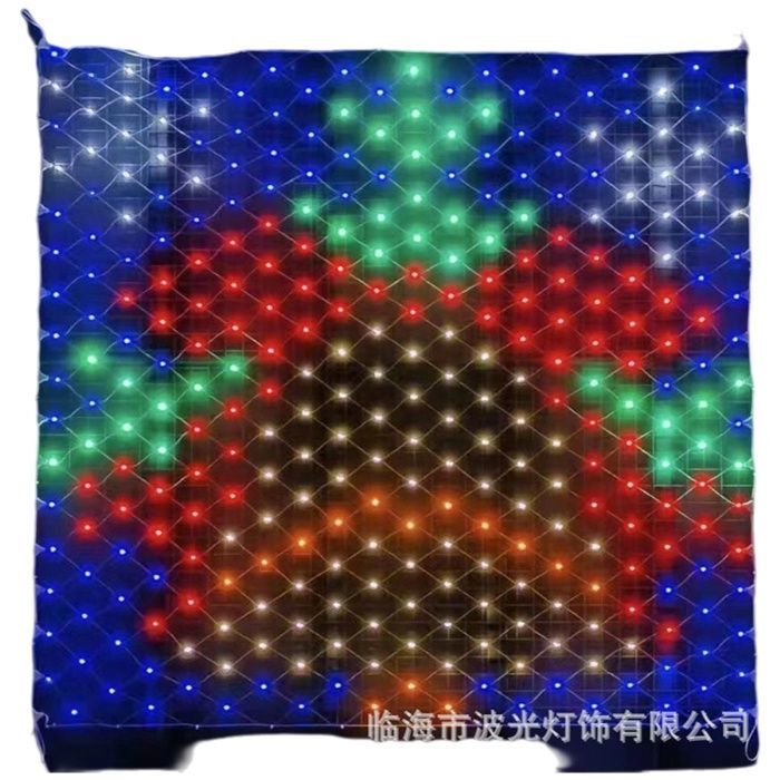 Red de luces LED para exteriores para fiestas, Halloween, Navidad, banderas, iluminación técnica, decoración, red de pesca