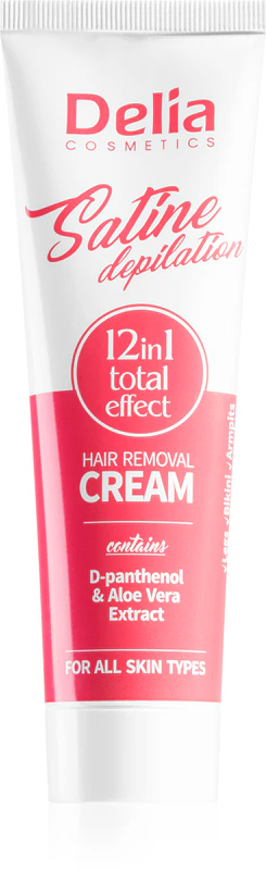 Delia Cosmetics Satine Depilation 12-in-1 Total Effect ontharingscrème voor alle huidtypen