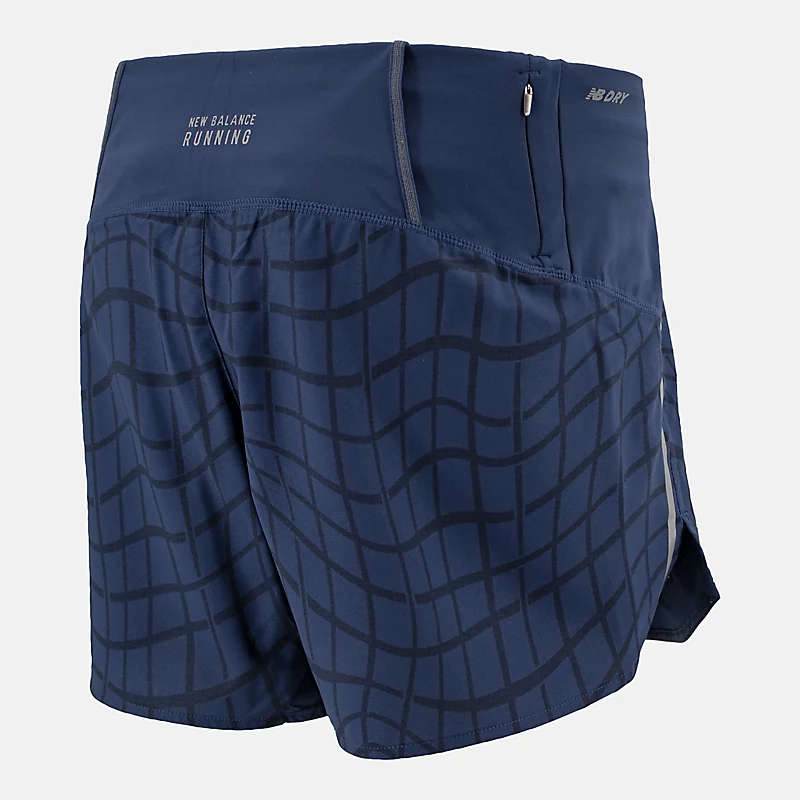 Damskie spodenki do biegania Valencia Marathon Printed Impact Run 5 cali - NB NAVY