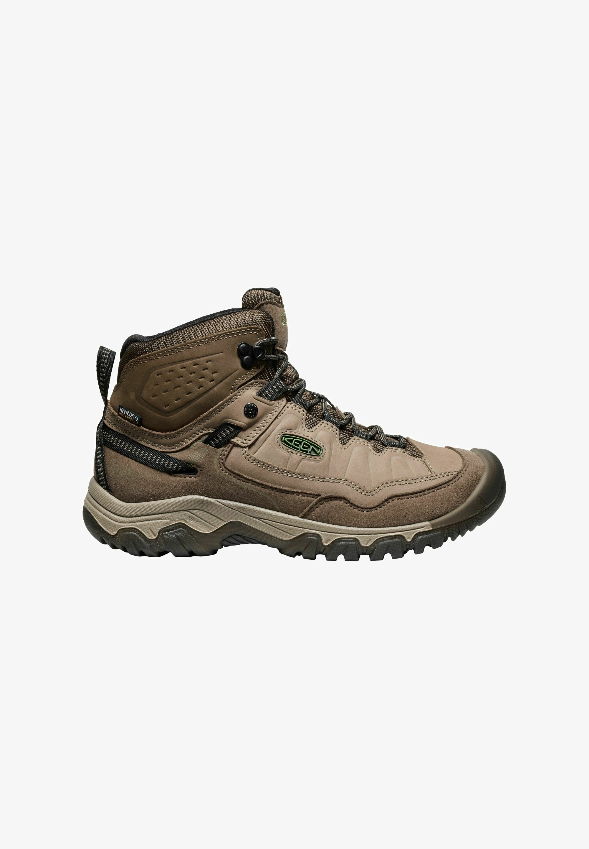 Keen TARGHEE IV MID WP M - Hiking shoes - braun grau feldflaschengrün