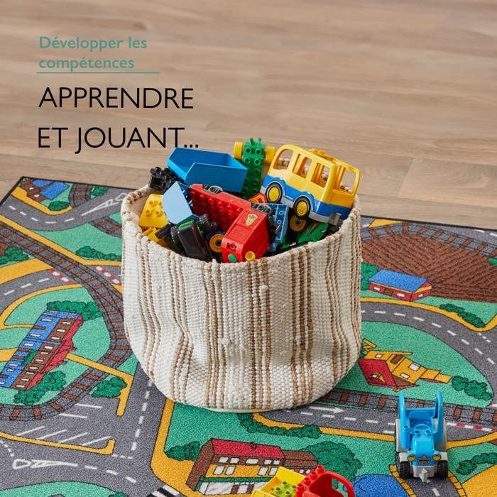 Speelmat voor kinderen 95x133cm, Speeltijd - Autobaanmat - Wasbaar - Antislip - Carpet Studio