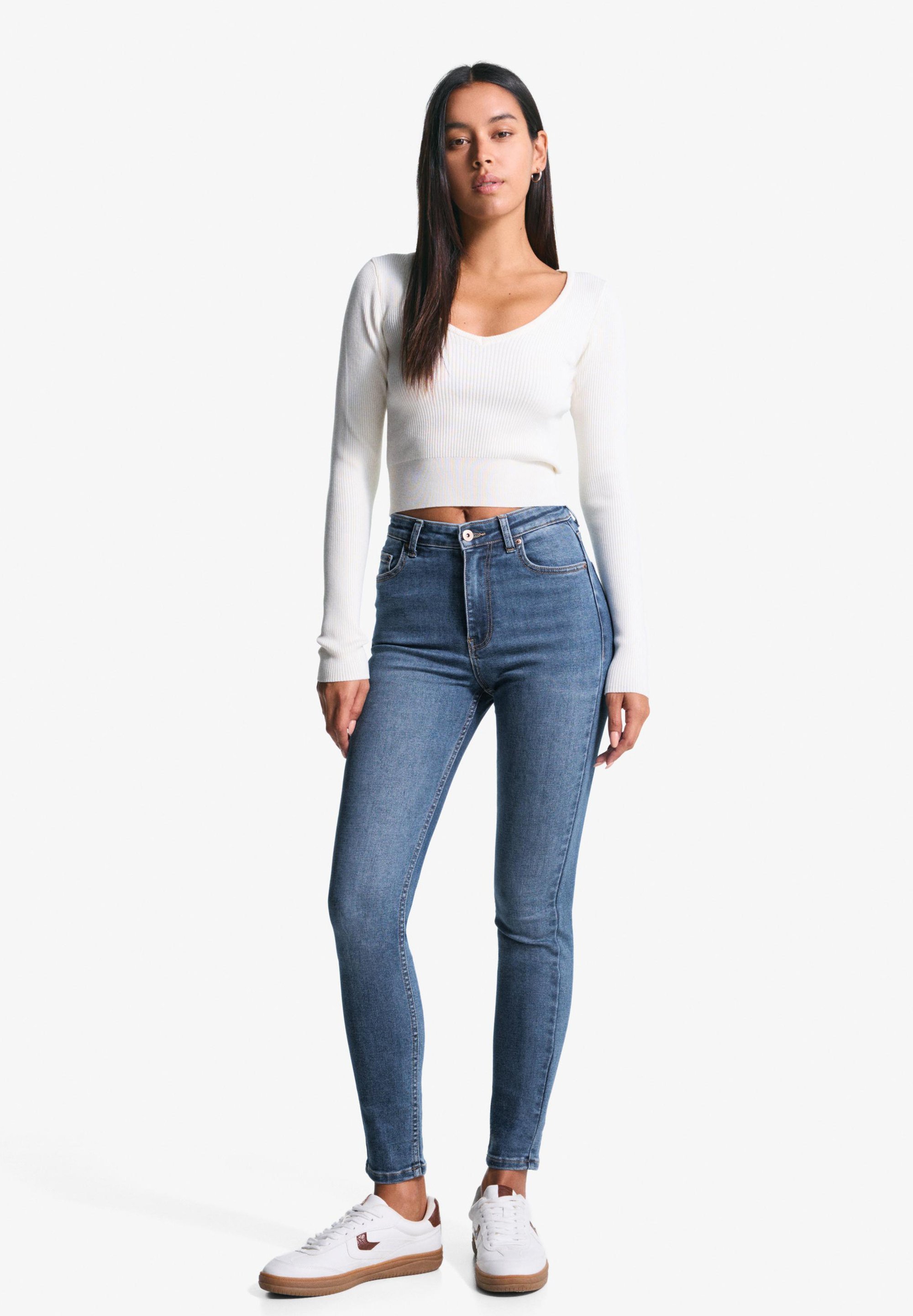 Jeans Bershka Skinny Fit - denim azzurro chiaro