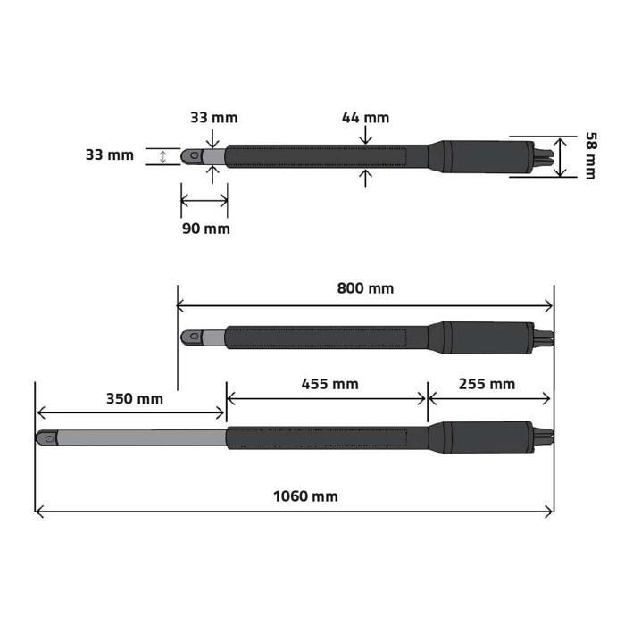 Schwingtor- und Antriebsset – Casanoov – VOGEL – 3,5 m, H. 161 cm – Grau – Aluminium / RANGER B150 Antrieb