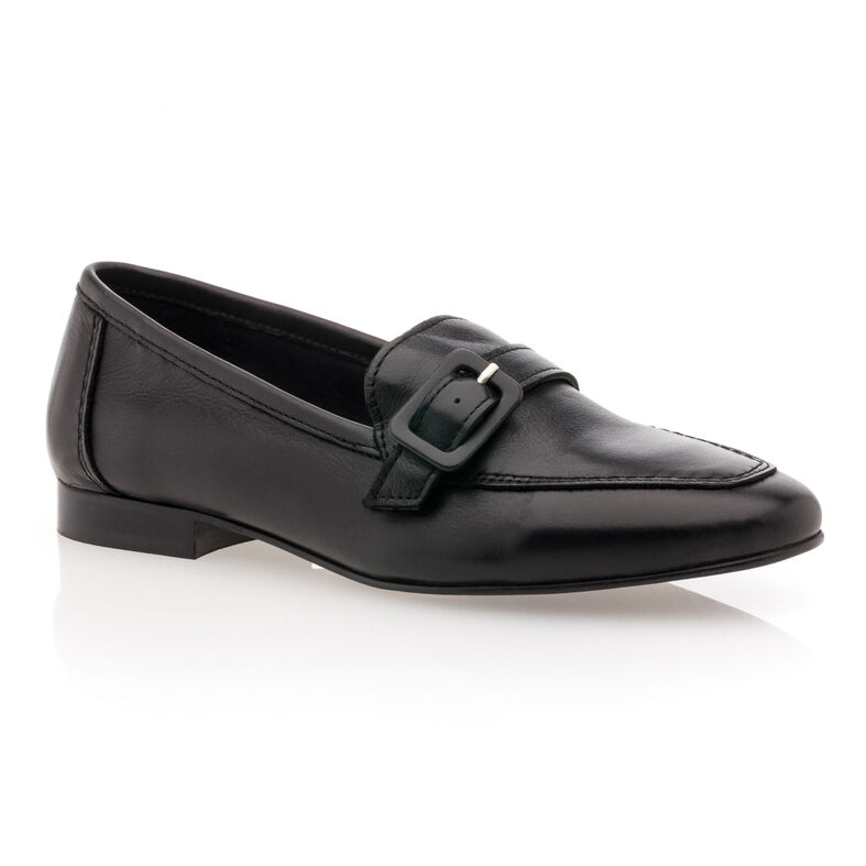 Schwarze Damen-Loafer/Bootsschuhe