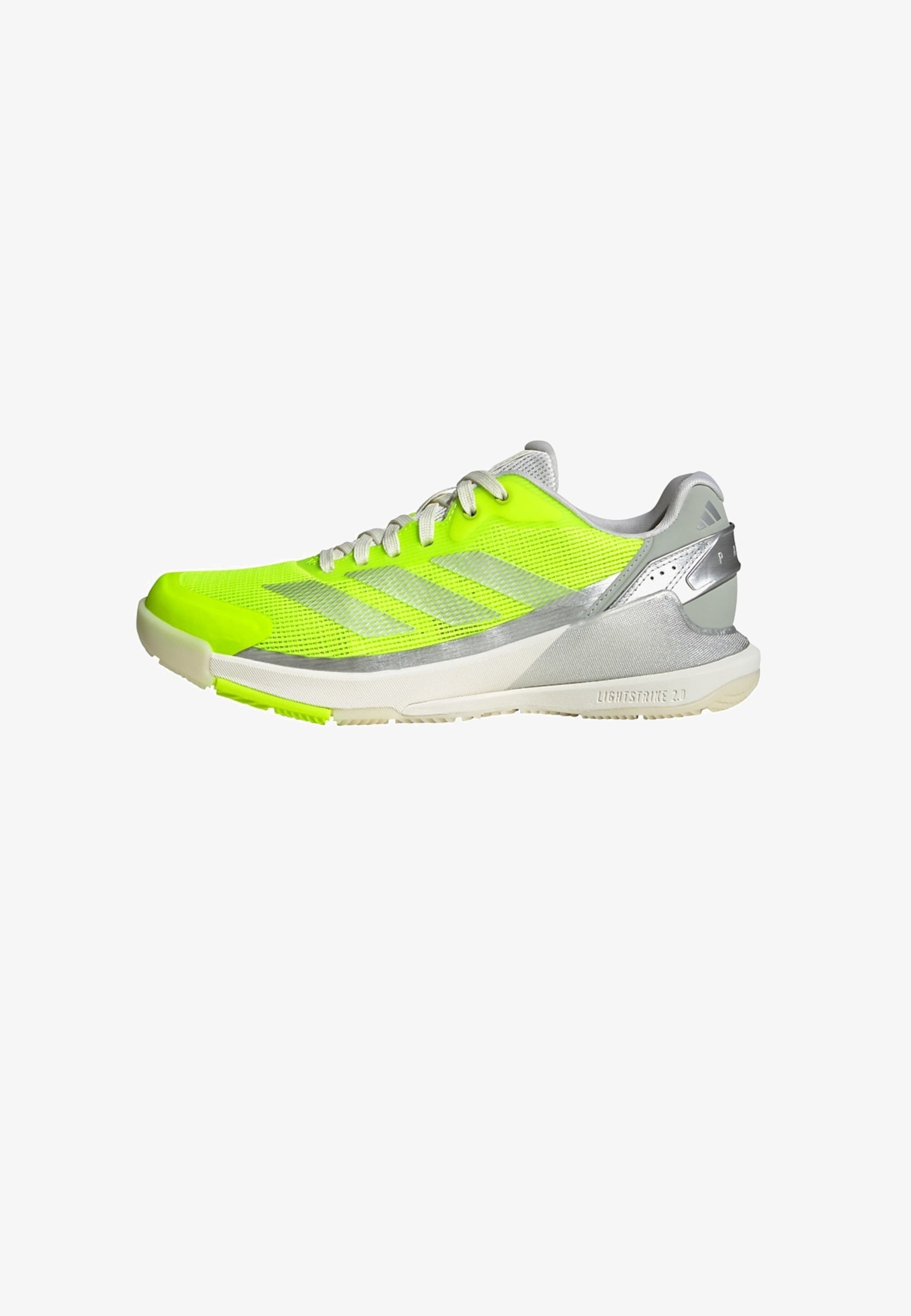 adidas Performance CRAZYQUICK LS - Padelschuhe - Lucid Lemon Silver Metallic Silver
