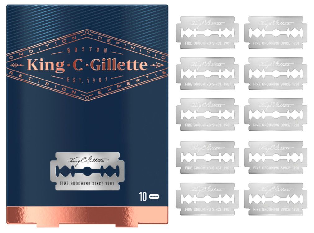 Žiletky Gillette King C. Double Edge Nabíjačky a náhradné náplne