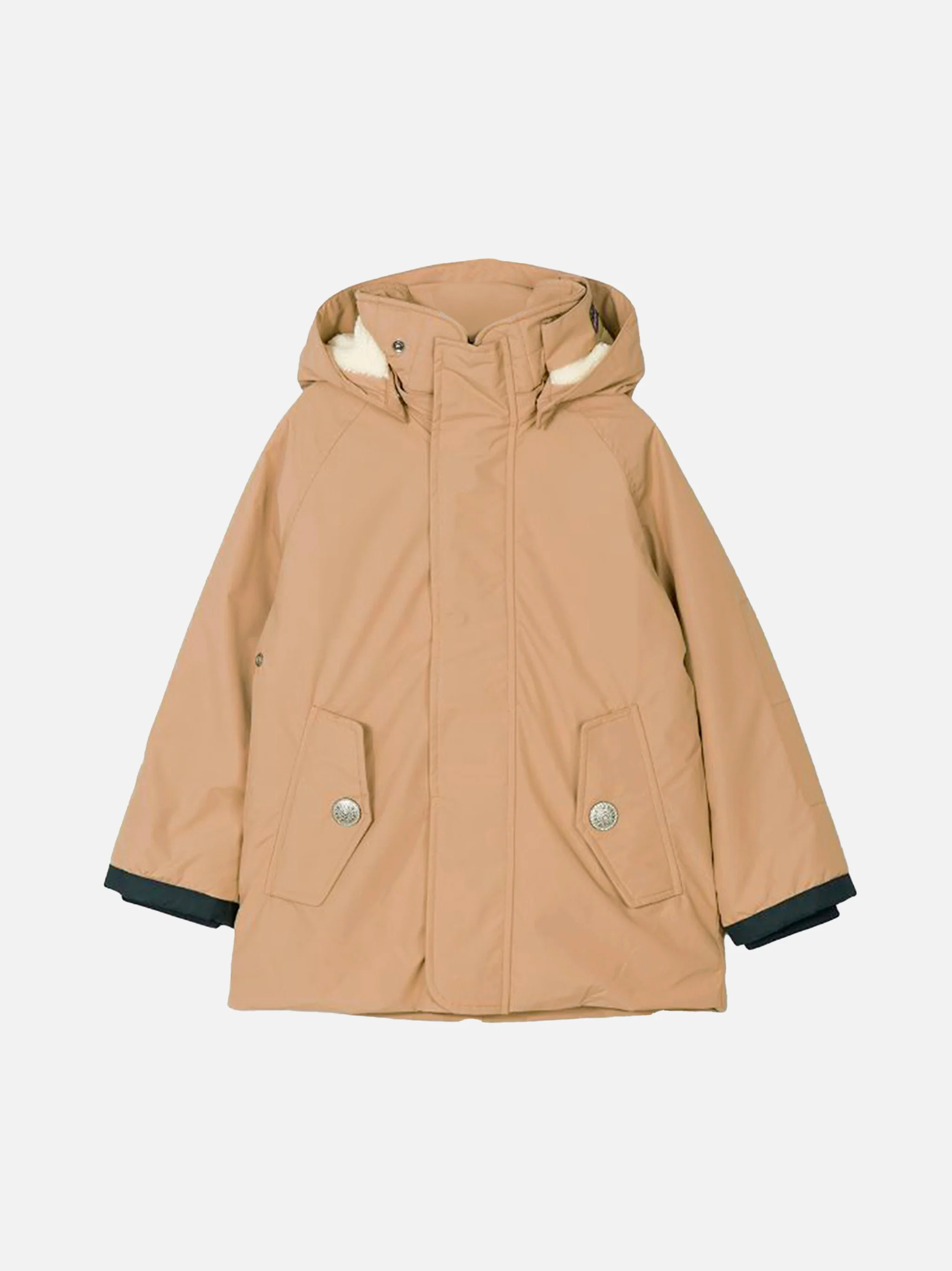 Beige windjack met capuchon voor kinderen