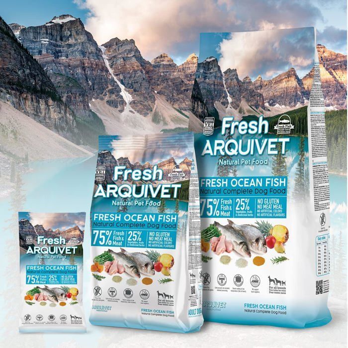 Nourriture pour chiens au poisson frais - ESTAMPILLE - 2.5 Kg - Croquettes - 75% Viande et Poisson Frais - Sans gluten