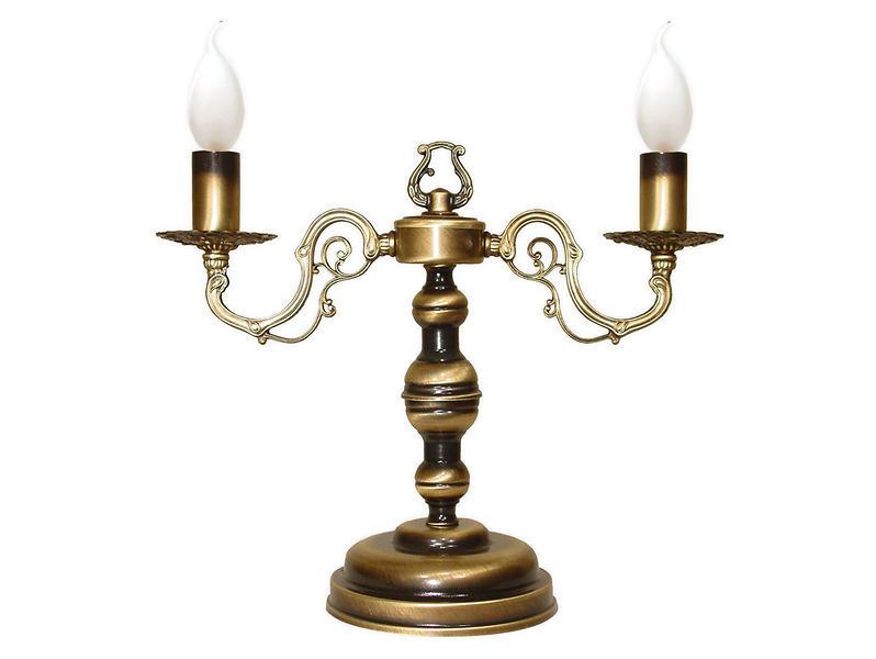 Lampa stołowa Antares 2-punktowa stalowa złota