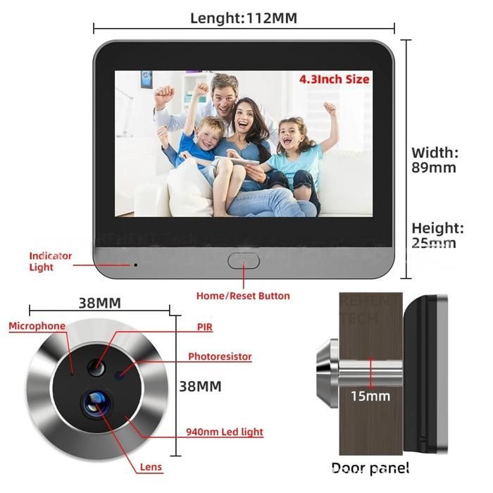 Visiophone Connecté WiFi 4,3