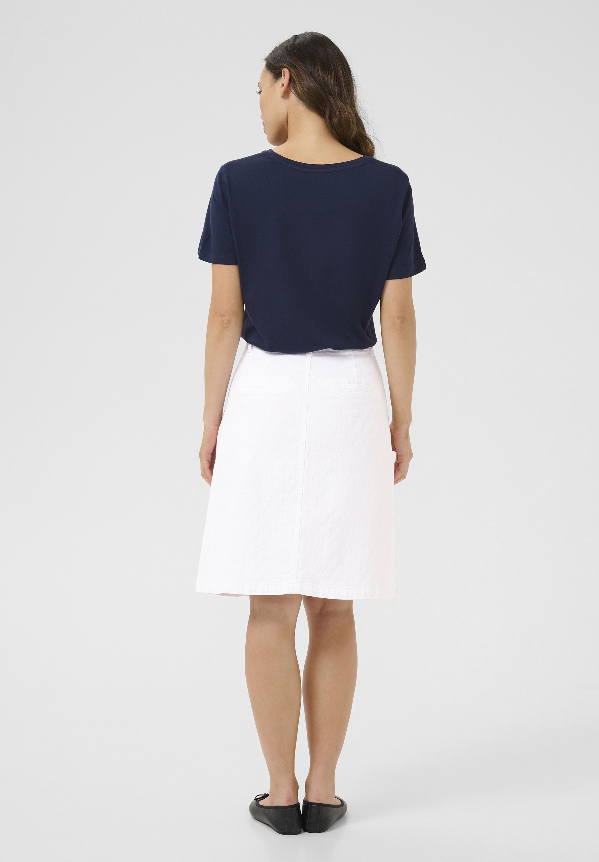 Crèmekleurige denim rok - sneeuwwit