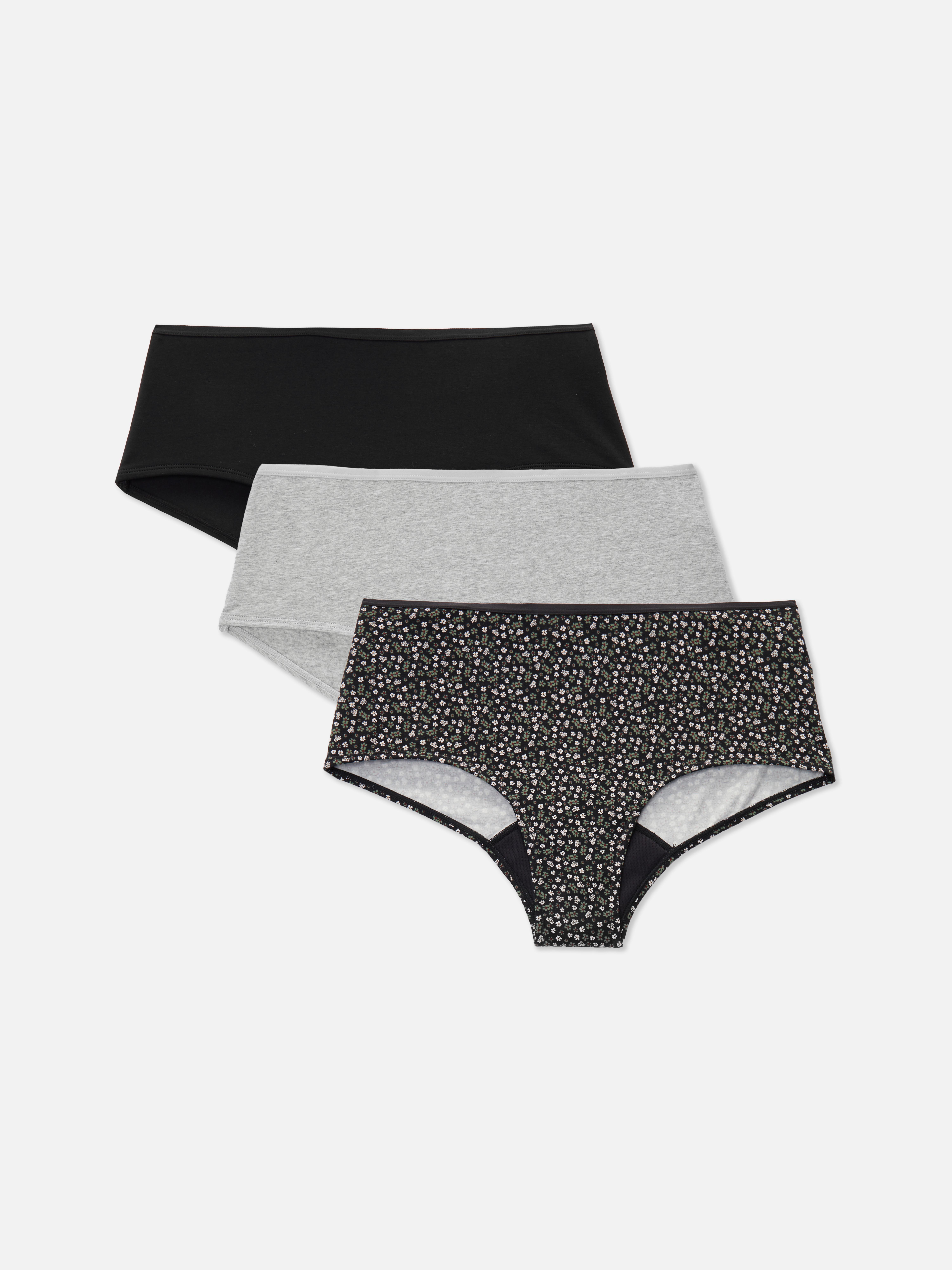 Set di 3 slip hipster per il ciclo. Sentiti sicura di te durante il ciclo con questi tre slip hipster.