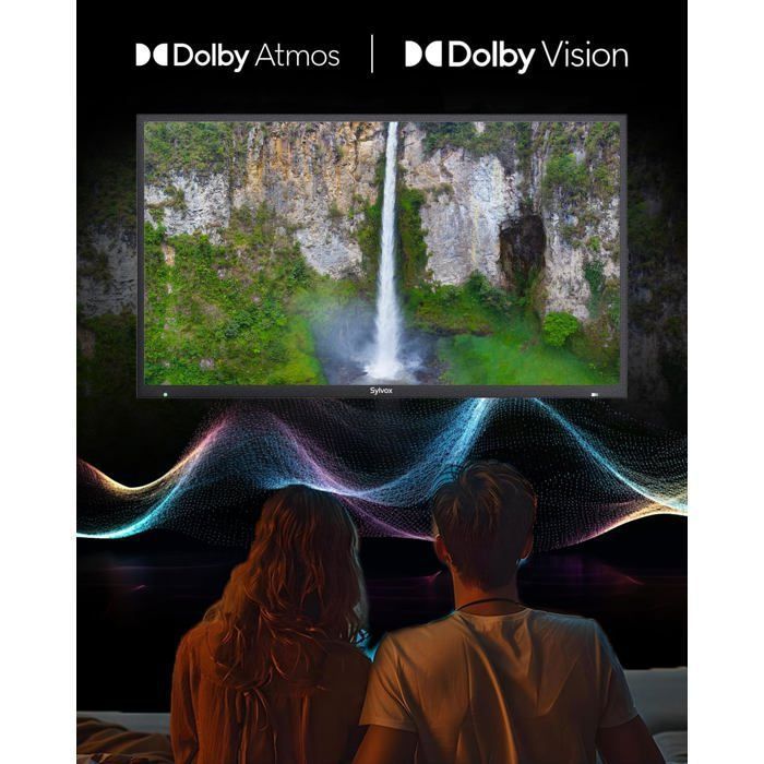 SYLVOX Smart TV para juegos y exteriores de 75” (190 cm) - 4K UHD 1000 nits - Google TV - 120 Hz - Dolby Atmos - HDMI 2.1 - Resistencia al agua IP55 - Asistente de Google