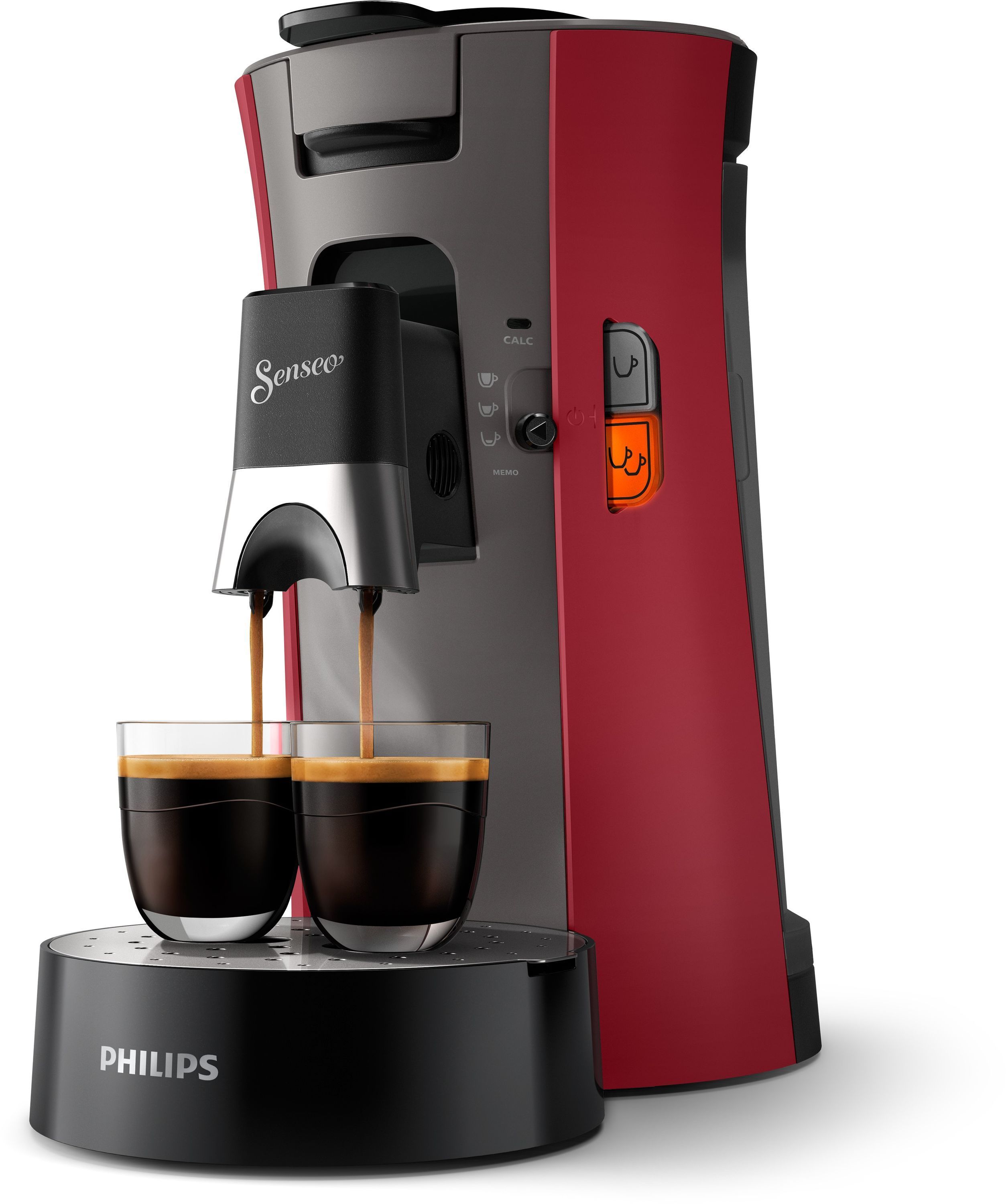 Cafetera de cápsulas - PHILIPS - SENSEO - CSA240/91 - Select - Roja