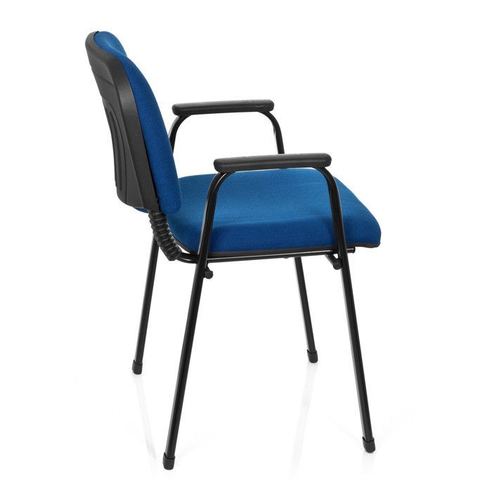 Four-legged chair - hjh OFFICE - XT 650 - Blue - Fabric