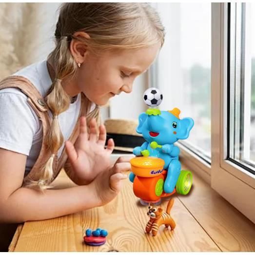 Brinquedo para bebê - Elefante musical - Luzes de LED - Desvio de obstáculos - Bola flutuante