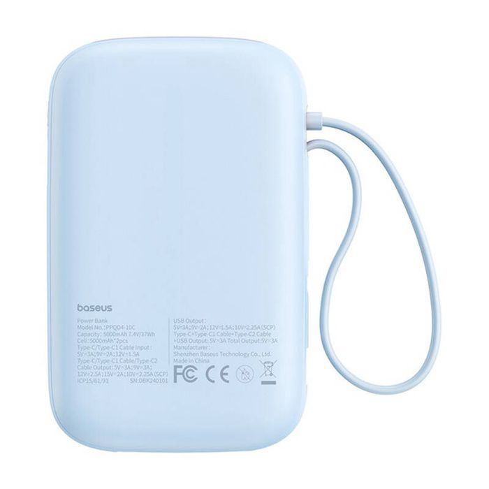 Batterie Externe - BASEUS - Qpow 2 - 10 000 mAh - 30 W - 2 Ports USB-C - Charge Rapide