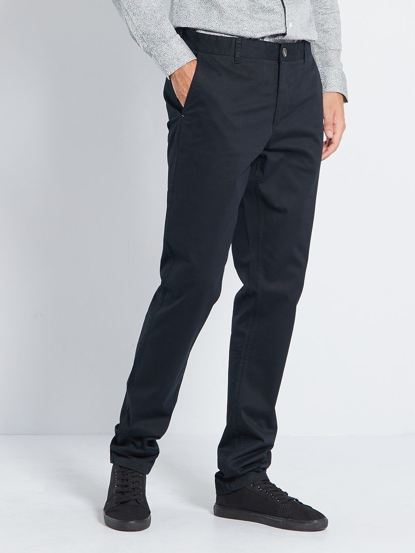 Pantalones chinos ajustados L38 +195 cm - Negro