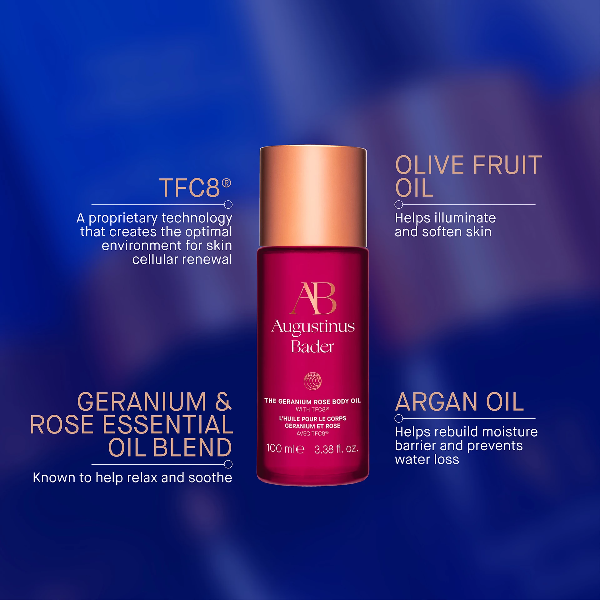 Olejek do ciała Geranium Rose 100 ml - Augustinus Bader