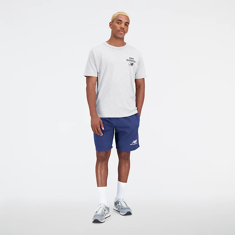 Camisa masculina Essentials Reimagined em algodão jersey - CINZA ATLÉTICO