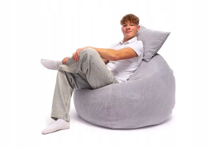 Sillón tipo puf Ecopuf - Sillón, sofá, cojín de suelo, puf para interior/exterior - Gris