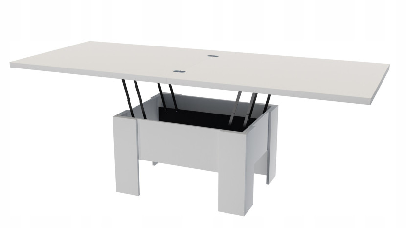 Biały Alpejski Ława Stół 2 w 1 Ławostół 200 cm