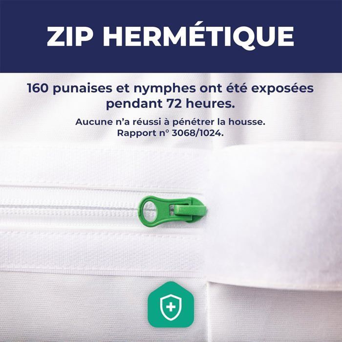 Housse de matelas anti-punaises - SWAPY - Anti-punaises de lit - Imperméable - Protection intégrale sur 6 faces