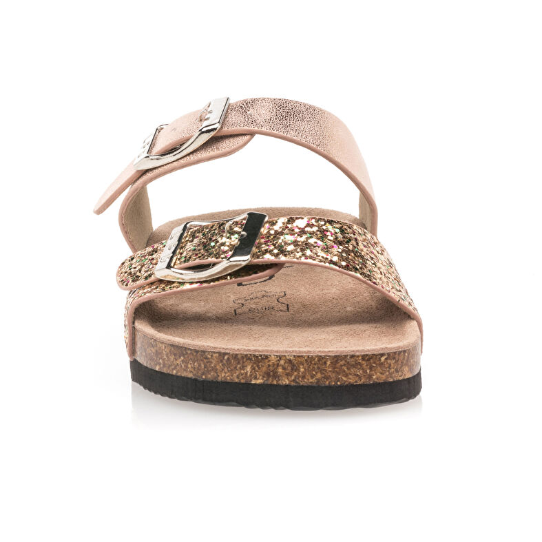 Sandalias rosas para niña / Zapatos de punta abierta