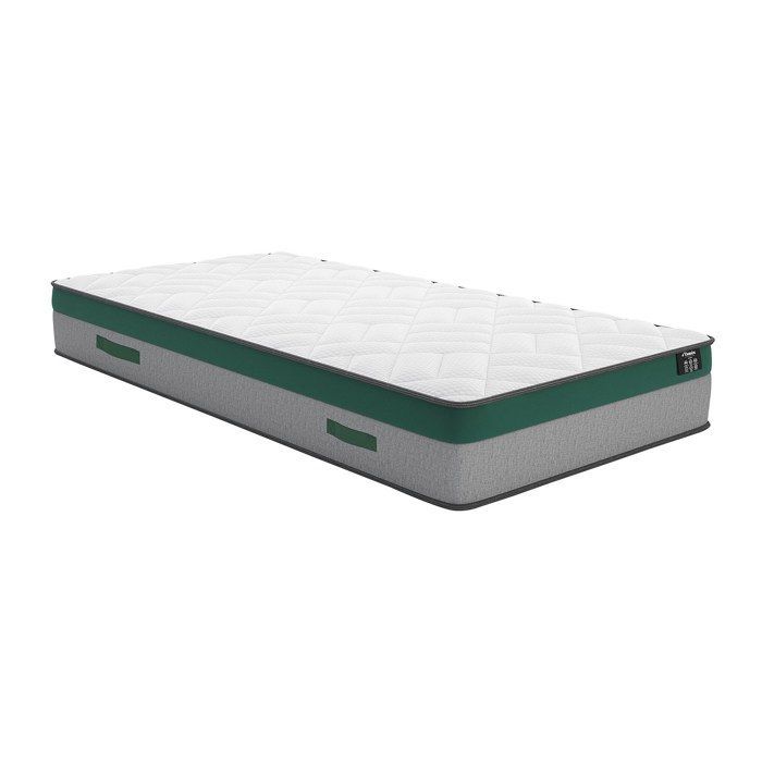 Base de cama de 90 x 200 cm con compartimento de almacenamiento + colchón de muelles ensacados de 22 cm de grosor - PRESTIGE de YSMÉE