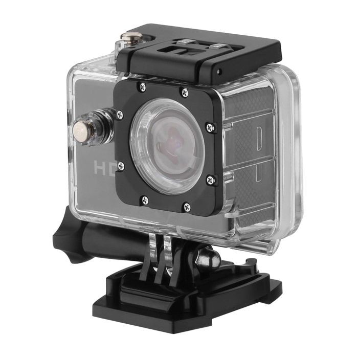 Caméra Sport Étanche 30M Caméra Action Grand Angle Photo Vidéo HD 1080P Noir 4Go YONIS