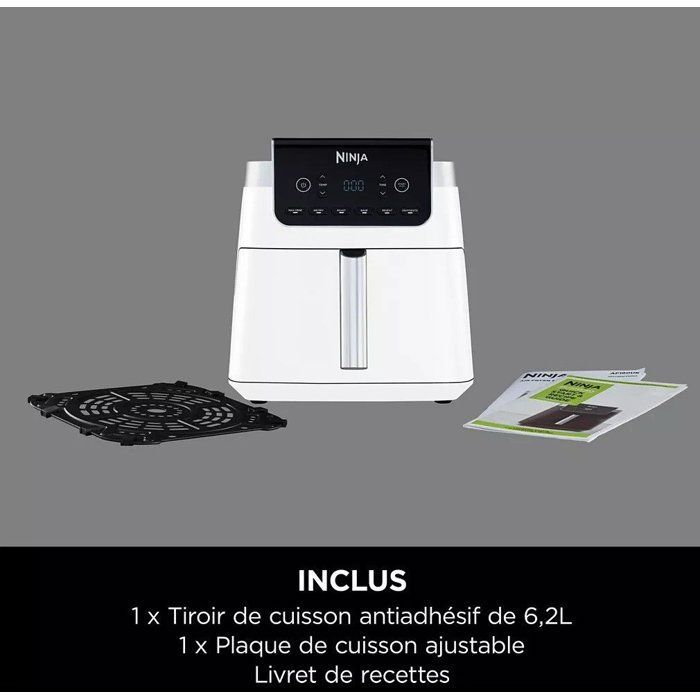 Freidora de aire NINJA - Foodi Max AF180EU - Capacidad de 6,2 L - 2000 W - Blanca