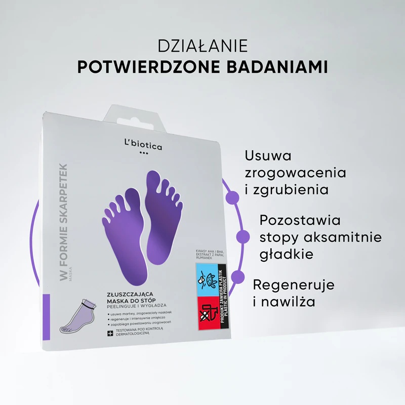 L'biotica Masks пилинг чарапе за стопала, хидратирају и омекшавају