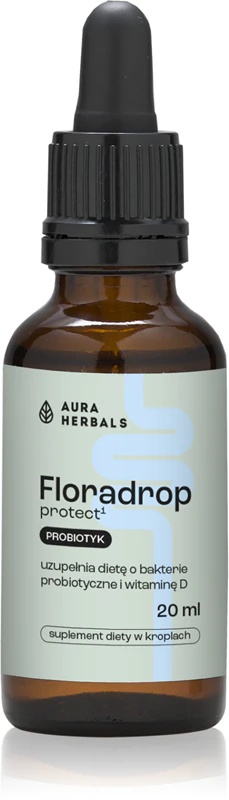 Aura Herbals Floradrop protect Probiotic prehransko dopolnilo probiotiki za krepitev imunosti in prebavnih procesov