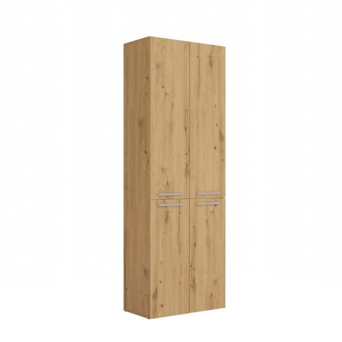 RORY - Armario de baño con cesta - Dimensiones 174x60x30 - Mueble de almacenamiento para el área de lavandería