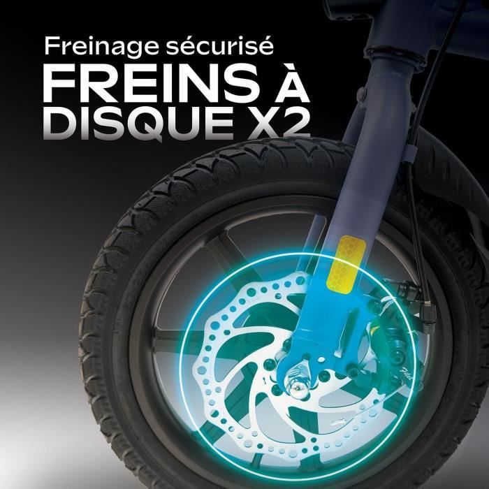 Bicicletta elettrica senza pedali - URBANGLIDE - BIKE 140 BLUE - 36V - 350W - pneumatici da 14