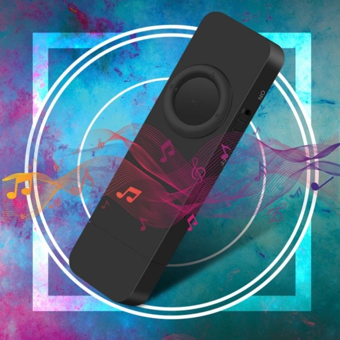 Lettore MP3, 4 GB, qualità audio HD, stereo, ricarica USB, portatile, blu