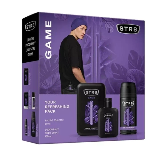 STR8 Game woda toaletowa spray 50 ml   dezodorant spray 150 ml