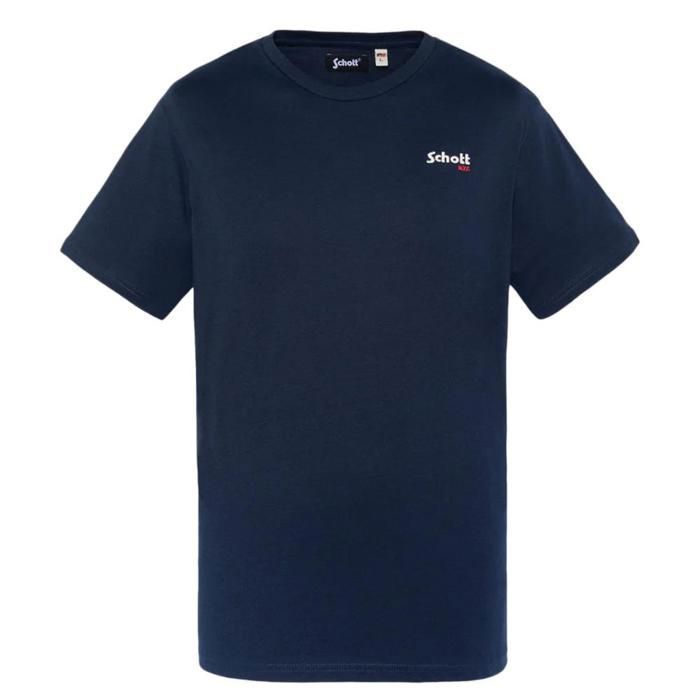 T-shirt brodé marine homme Schott NYC
