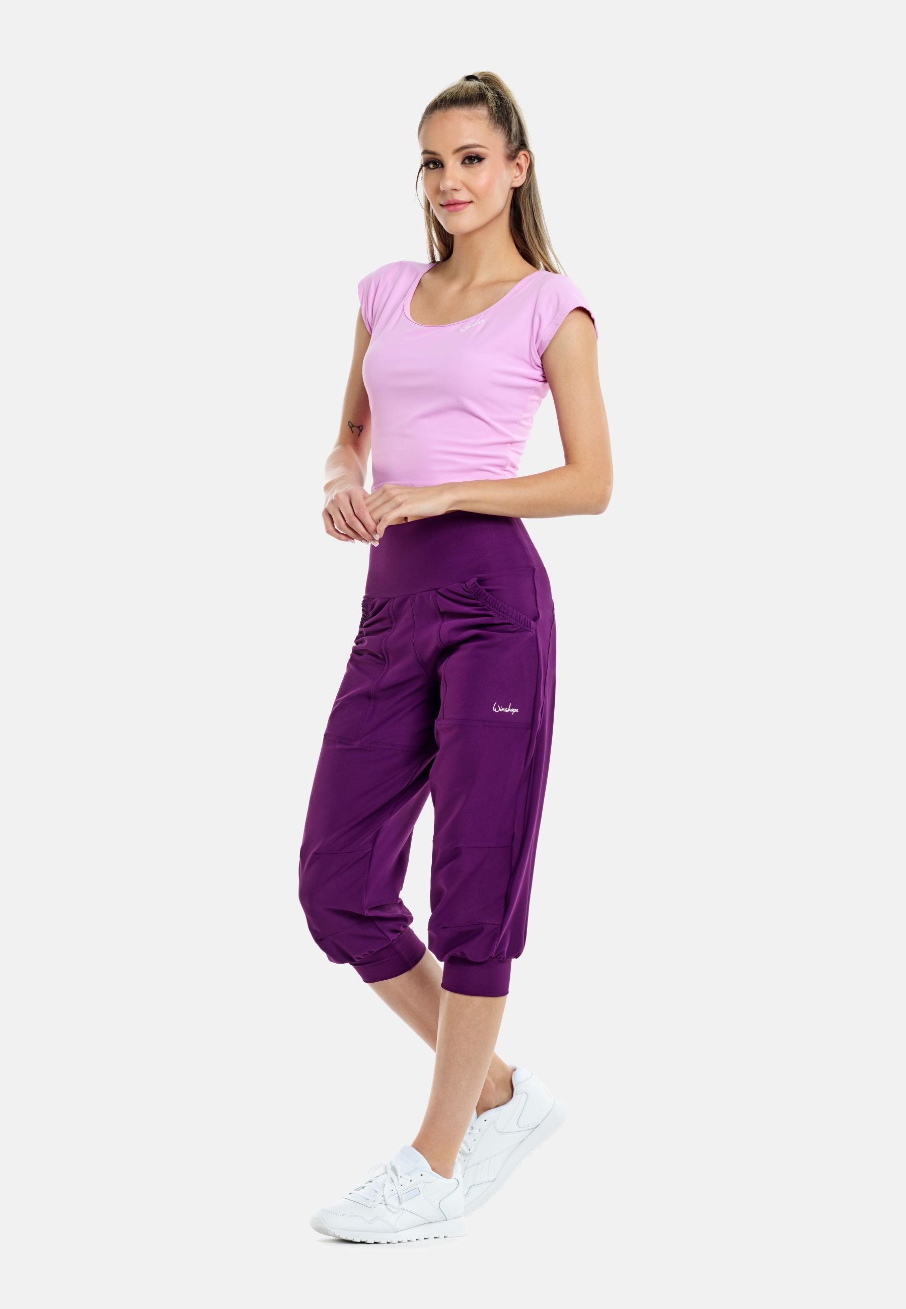 Winshape 3/4-Sporthose – Dunkelviolett