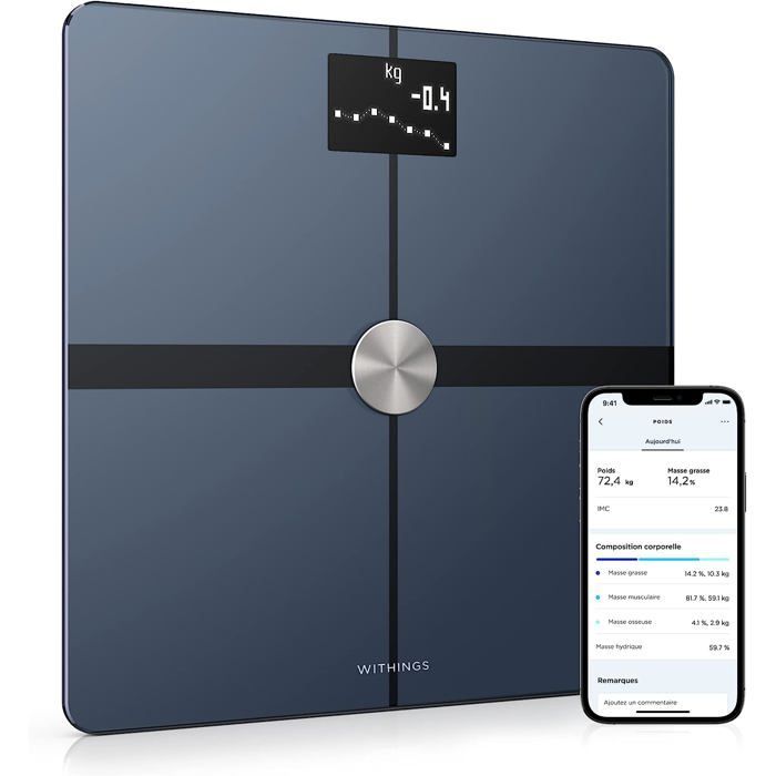 WITHINGS Body+ Reconditionné - Balance connectée WIFI pèse-personne Noir