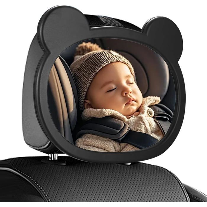 Babyautospiegel, veilige achteruitkijkspiegel voor achterin de auto met verstelbare gesp, onmisbaar voor jonge ouders