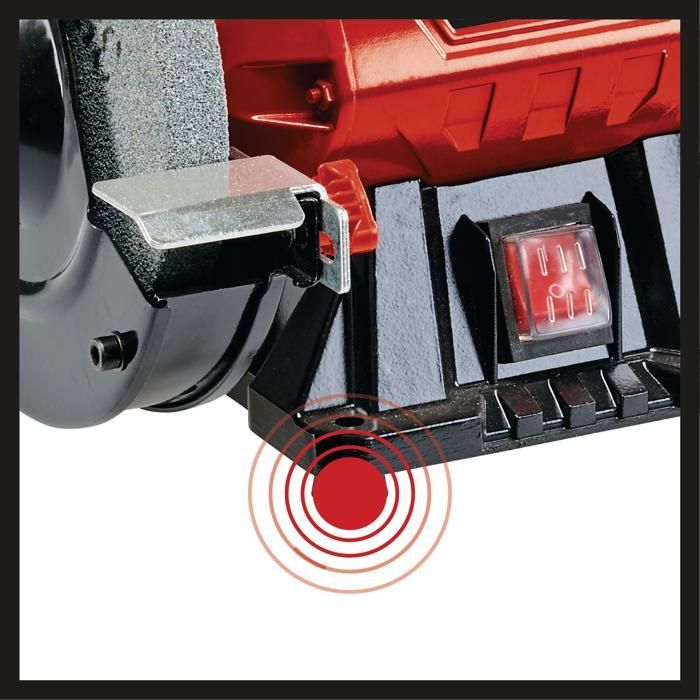 Einhell Touret à meuler TC-BG 150 (puissance de 150 W, pour les petites et grandes réparations) Livré avec deux meules