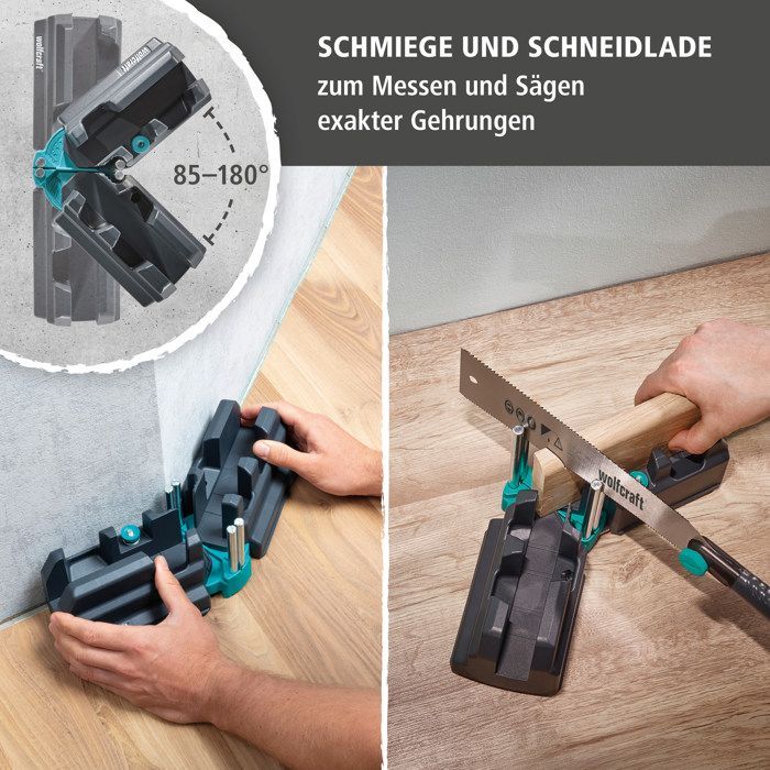 444129 Conjunto de ferramentas essenciais Wolfcraft para fixação de rodapés