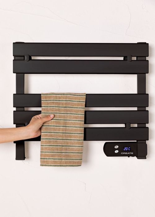Scaldasalviette elettrico - Create - WARM TOWEL MINI - 150W - Basso consumo energetico - Alluminio